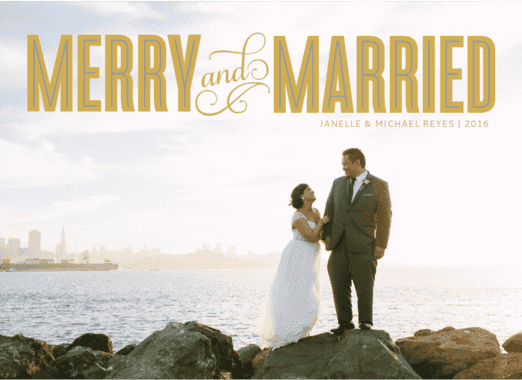 Merry & Married Holiday Card