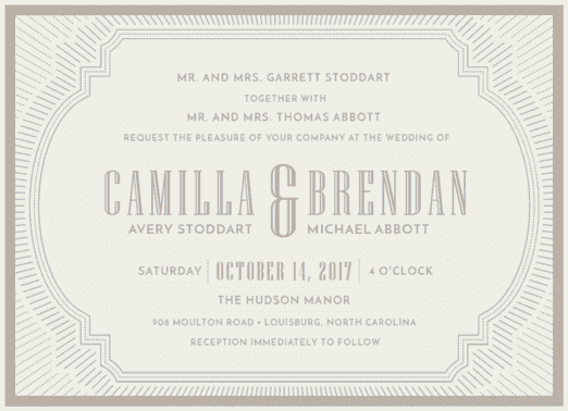 Grand Opulence Wedding Invitation