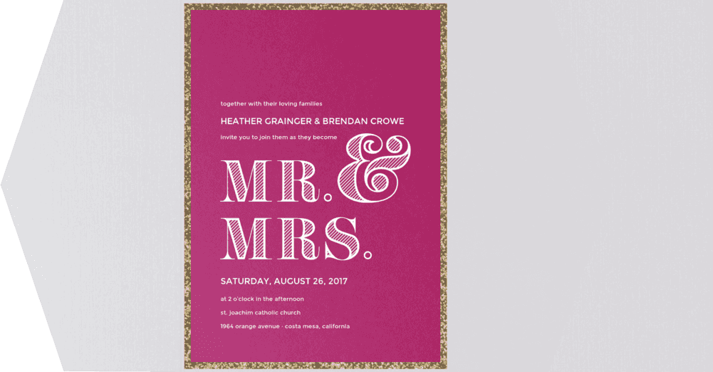 Mr. & Mrs. Mod Wedding Invitation