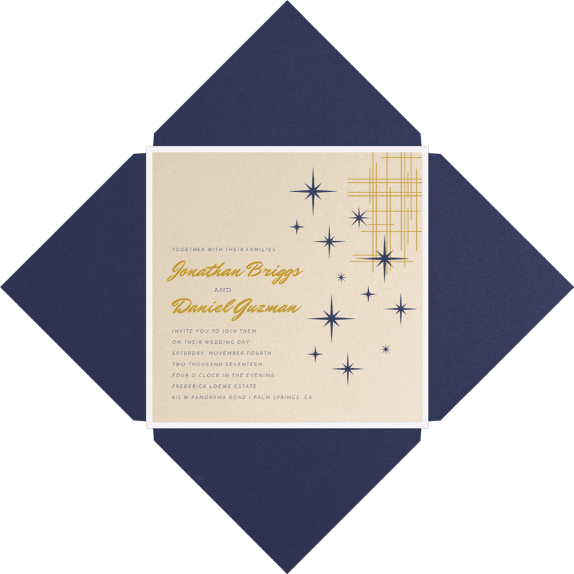 Star Dust Wedding Invitation