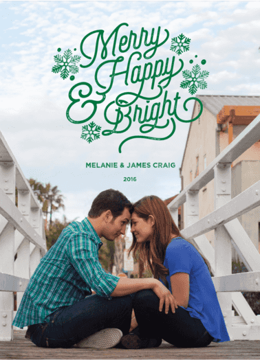 Merry, Happy & Bright Holiday Card