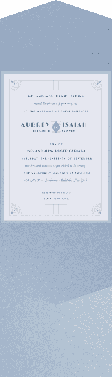 Decadent Deco Wedding Invitation
