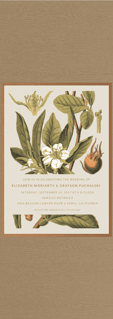 Botanical Illustration Wedding Invitation