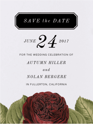 Garden Terrace Save the Date Save the Date