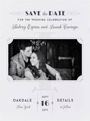Decadent Deco Save the Date Save the Date