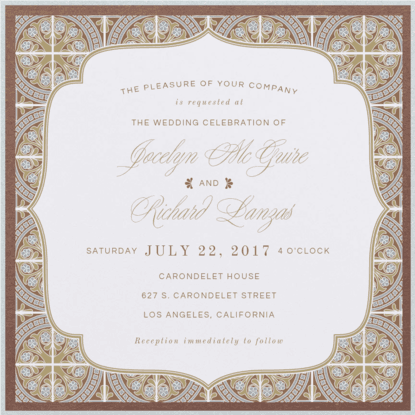 Palatial Tiles Wedding Invitation