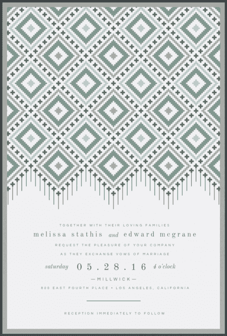 Boho Tapestry Wedding Invitation