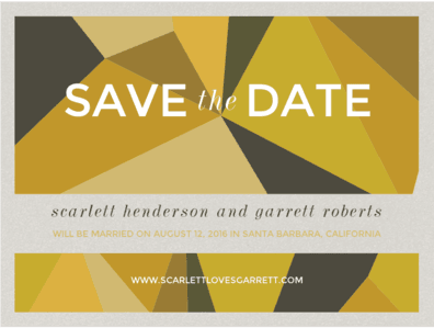 Faceted Gem Save the Date Save the Date