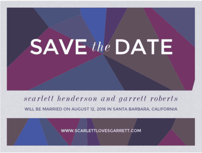 Faceted Gem Save the Date Save the Date