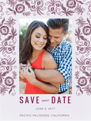 Porcelain Petals Save the Date Save the Date