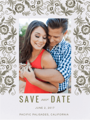 Porcelain Petals Save the Date Save the Date