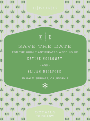 Mid-Century Matrimony Save the Date Save the Date