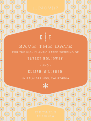 Mid-Century Matrimony Save the Date Save the Date
