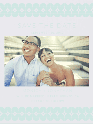 Retro Shine Save the Date Save the Date