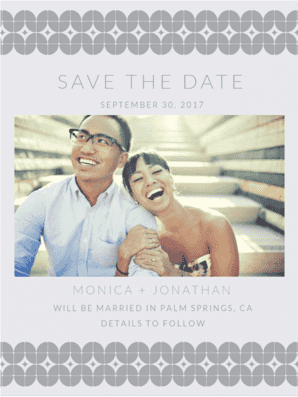 Retro Shine Save the Date Save the Date