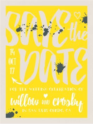 A Handlettered Bash Save The Date Save the Date