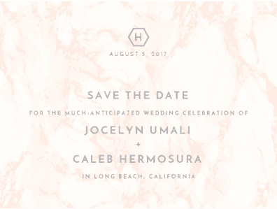 Contemporary Marble Save The Date Save the Date