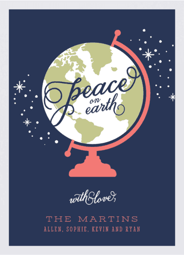 Peace Globe Holiday Card