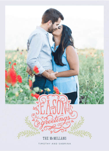Swirly Season's Greetings Holiday Card