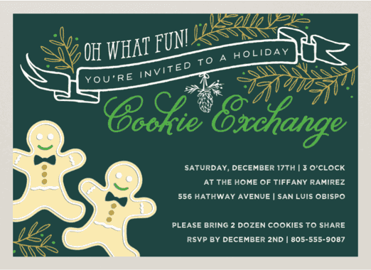 Cookie Exchange Holiday Card