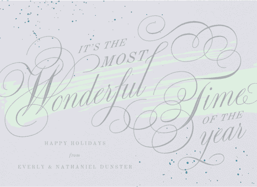 Splatters and Swirls Holiday Card