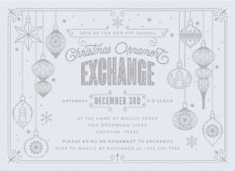 Ornament Exchange Wedding Invitation