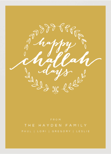 Happy Challah Days Holiday Card