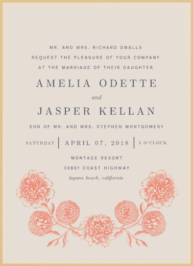 Love is Blooming Wedding Invitation