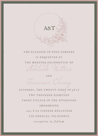 Enchanted Wreath Wedding Invitation