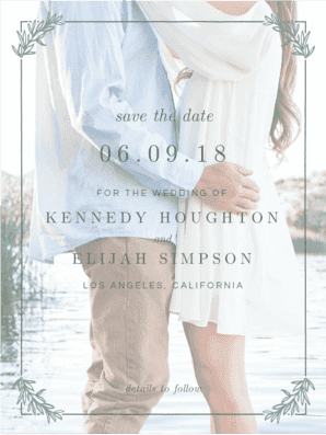 Monogram Wreath Save the Date Save the Date