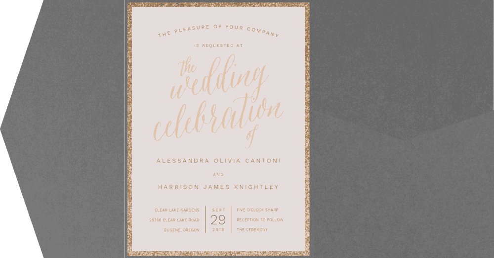 A Fine Affair Wedding Invitation