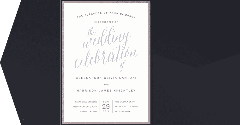 A Fine Affair Wedding Invitation