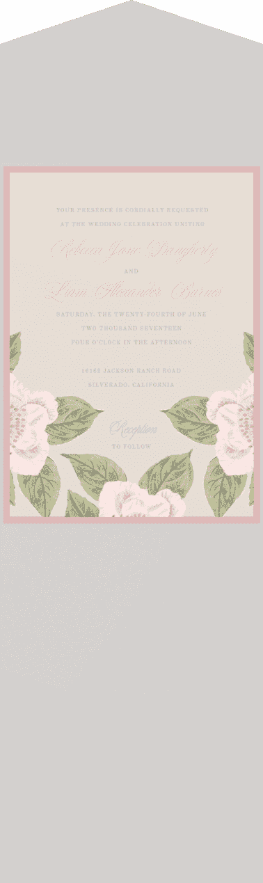 Vintage Rose Wedding Invitation