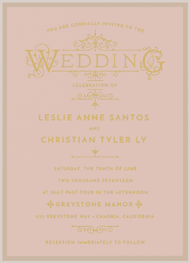 French Quarter Wedding Invitation