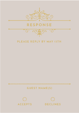 Wedding Response Card